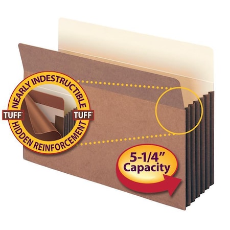 Smead Pocket, Hvywght, Lgl, 5.25Exp Pk SMD74390